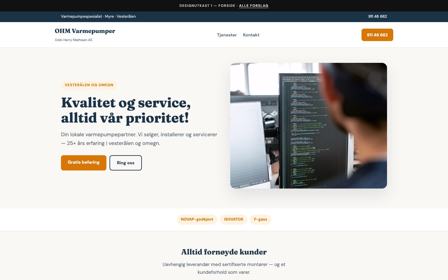 Forhåndsvisning: OHM Varmepumper — Nord & tillit