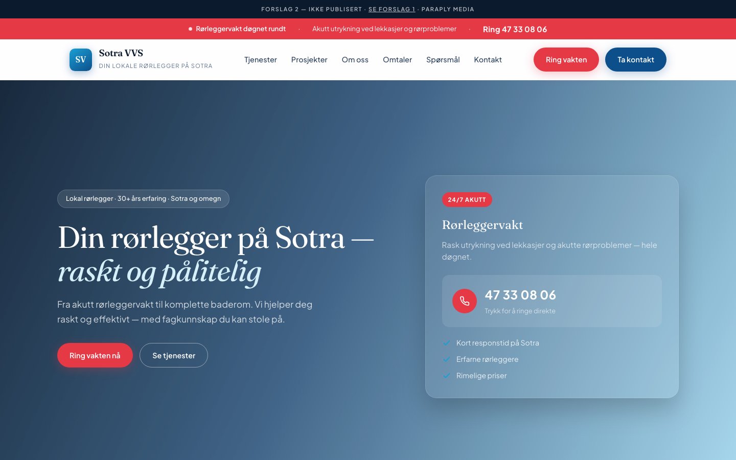 Forhåndsvisning: Sotra VVS — Forslag 2